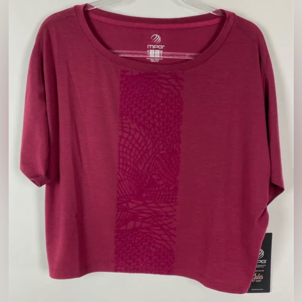 NWT MPG Bang Oversized Crop Tee Size S